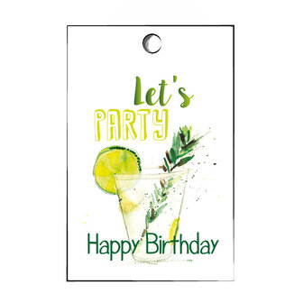 Cadeaulabel let&#039;s party