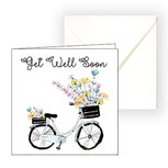 30 053 Beterschapskaart fiets met bloemen 30 053 Beterschapskaart fiets met bloemen