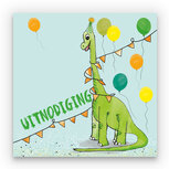Uitnodiging Brontosaurus 10 stuks Uitnodiging Brontosaurus 10 stuks