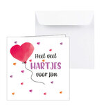 30 017 Wenskaart heel veel hartjes voor jou 30 017 Wenskaart heel veel hartjes voor jou