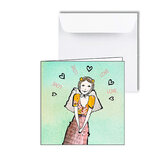 10 038 Zeeuwse wenskaart Zeeuws meisje 'Love' 10 038 Zeeuwse wenskaart Zeeuws meisje 'Love'